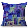 Lovely Cute Muslim Cartoon Ramadan Eid Mubarak Mosque Arabic Middle East Mediterranean Sofa Pillow Case Linen Cushion Cover Case