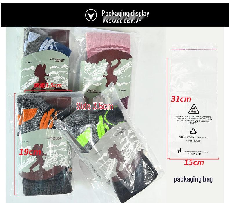 30% Merino Wool Thickened Mid-Calf Hiking & Camping Socks for Autumn/Winter