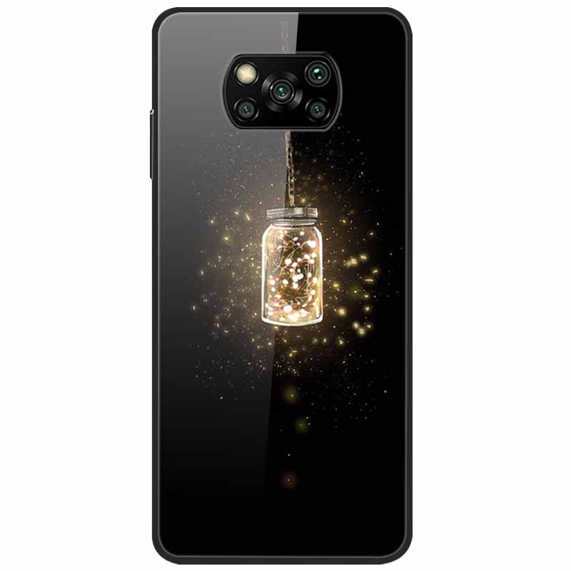 Etui na Poco X3 Pro Modne Urocze Szkło Hartowane Luksusowe Pokrowce Coque dla Xiaomi Poco X3 NFC Etui PocoX3 X 3 Zderzak Ochronny