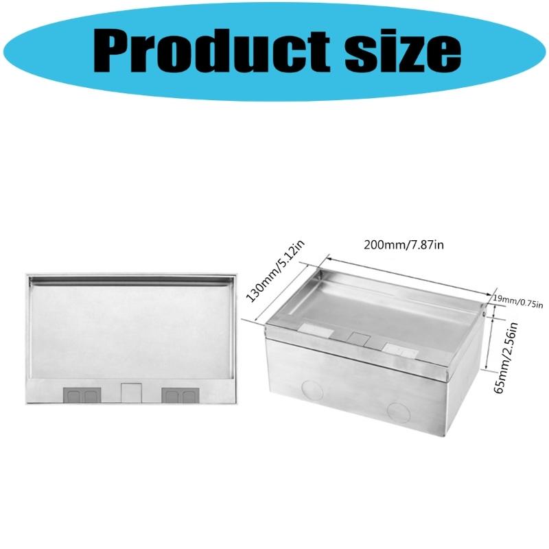 Waterproof Stainless Steel Marble Floor Socket Box Embedded Flat Thin Floor Socket with USB Port Concealed Socket