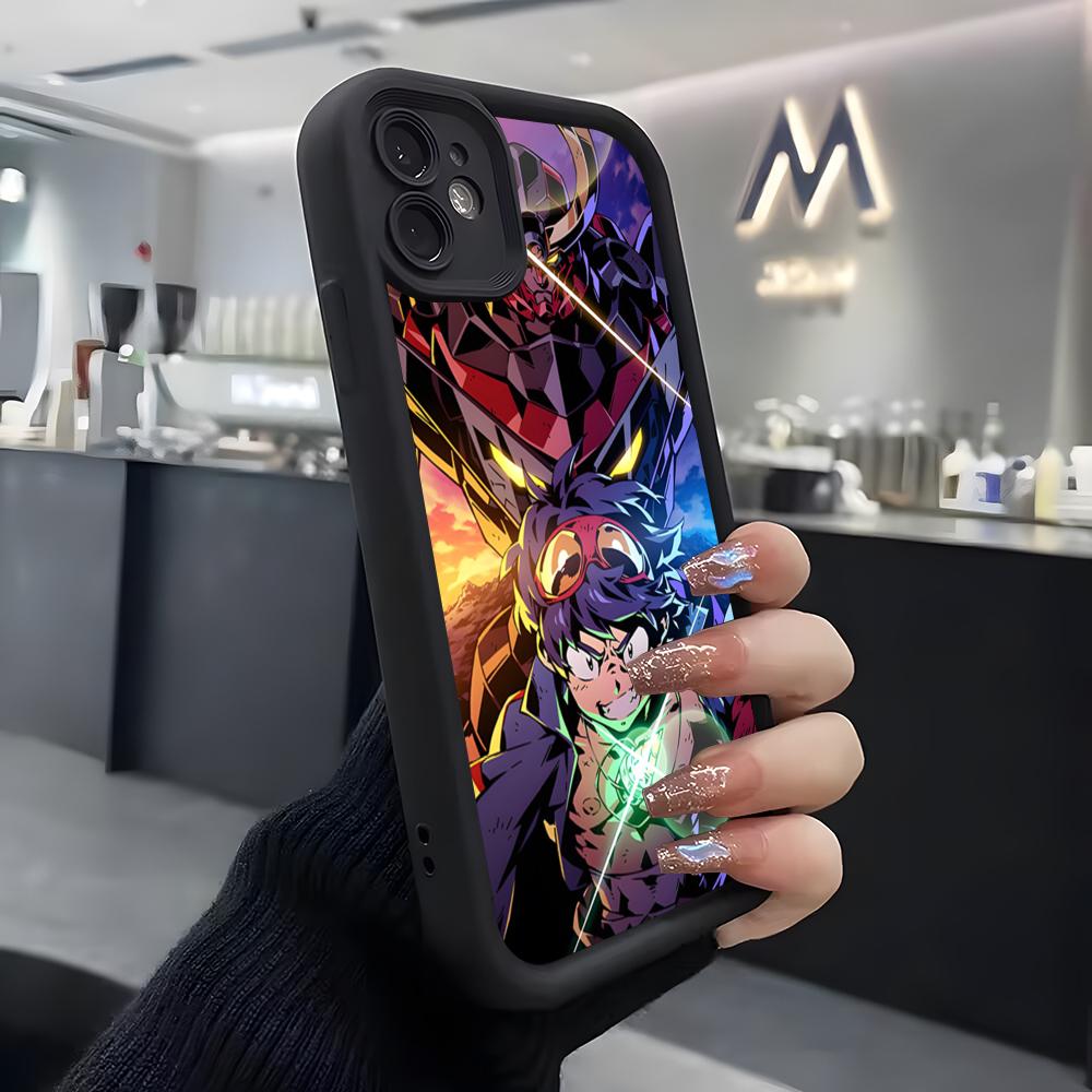 Anime Gurren Lagann Phone Case For IPhone Air 17 Pro Max 16 E 15 14 Pro Max 13 12 11 Mini Plus Soft Silicone Black Cover