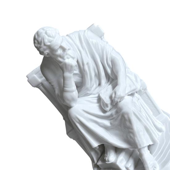Ornaments with Philosopher Shape Stable Base 3D Printed Sculpture Retro Literary Desktop Decoration for Study Room Office Entrance Hall