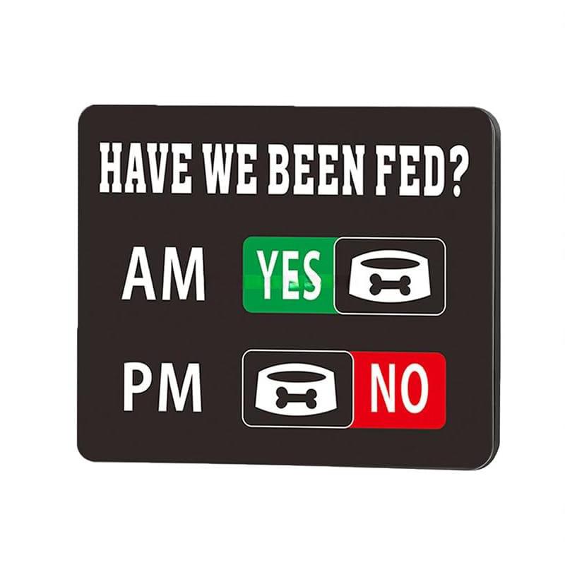 Cat Dog Feeding Reminder Sign Pet Feeding Reminder Hanging Ornament Magnetic Fridge Magnet Pendant E