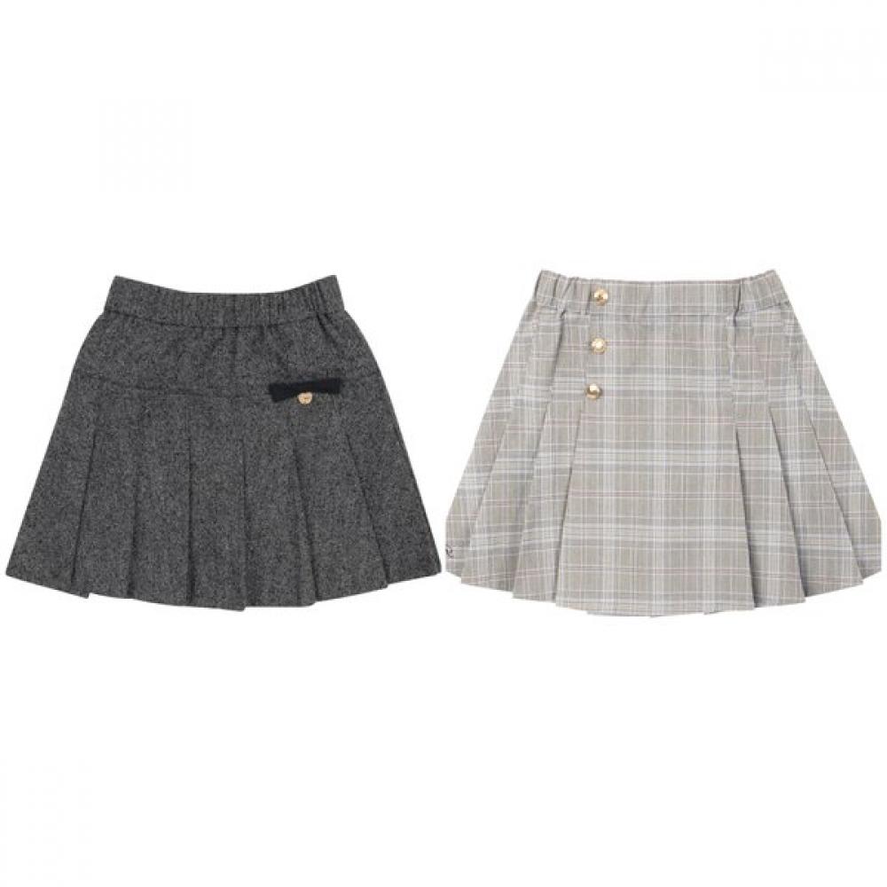 The Coffee Bean   Tea Leaf Pleated Skirt 2 Types By12sk01gy  By14sk01gy BY14SK01GY (gray glen check)/165