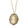 Vintage Sculpture Pendant Necklace With Crystal Accent Rhinestones Neckchain Alloy Jewelry For Women Daily Wear