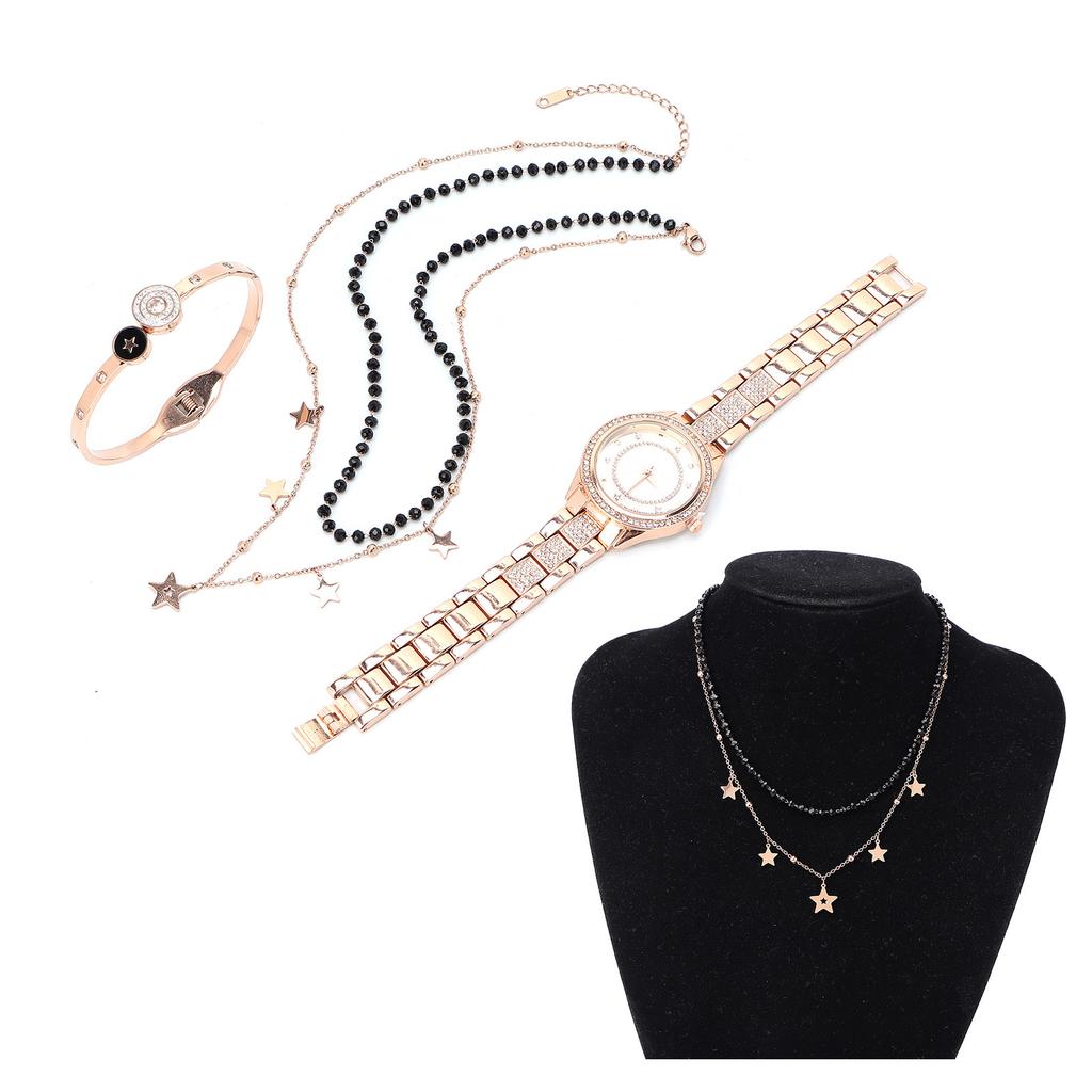 Women Jewelry Set Watch Bracelet Necklace Wife Girlfriend Anniversary Birthday Gift