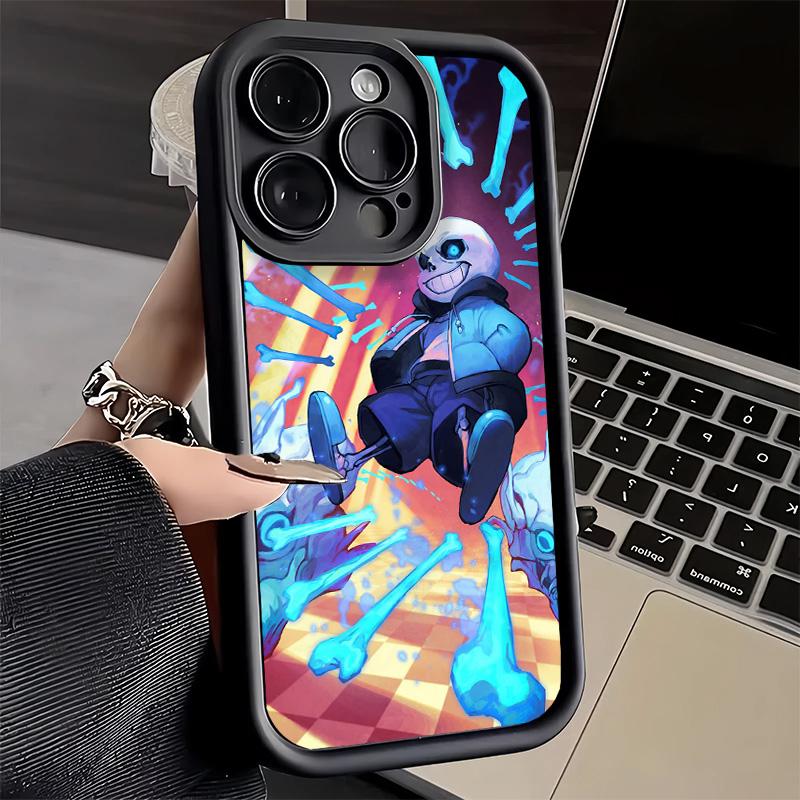 Handyhülle für iPhone 17 Air 16E 15 16 Pro Max U-Undertale S-Sans Hülle 14 Plus 13 12 Mini Weiche Schale Silikon Fundas