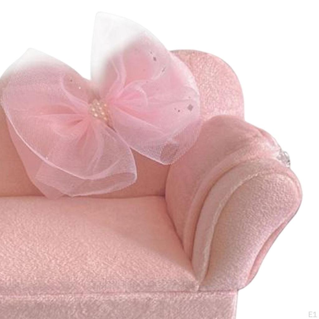 1:12 Scale Loveseat Miniature Set for Dollhouse Decoration