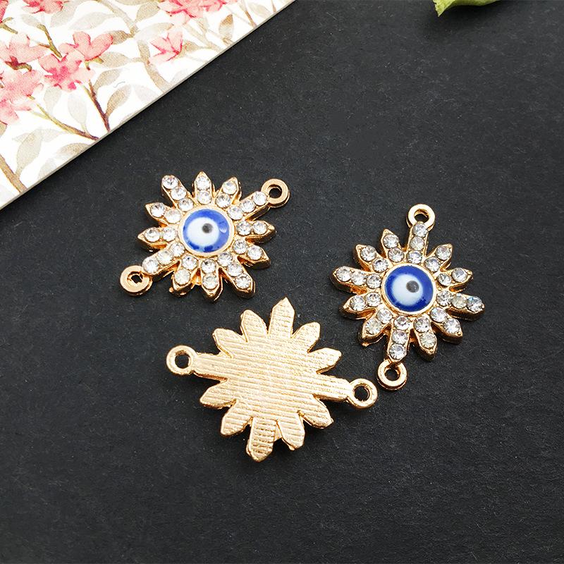 Evil Eye Charms with Butterfly & Starfish Connectors for DIY Jewelry Bracelets & Necklaces