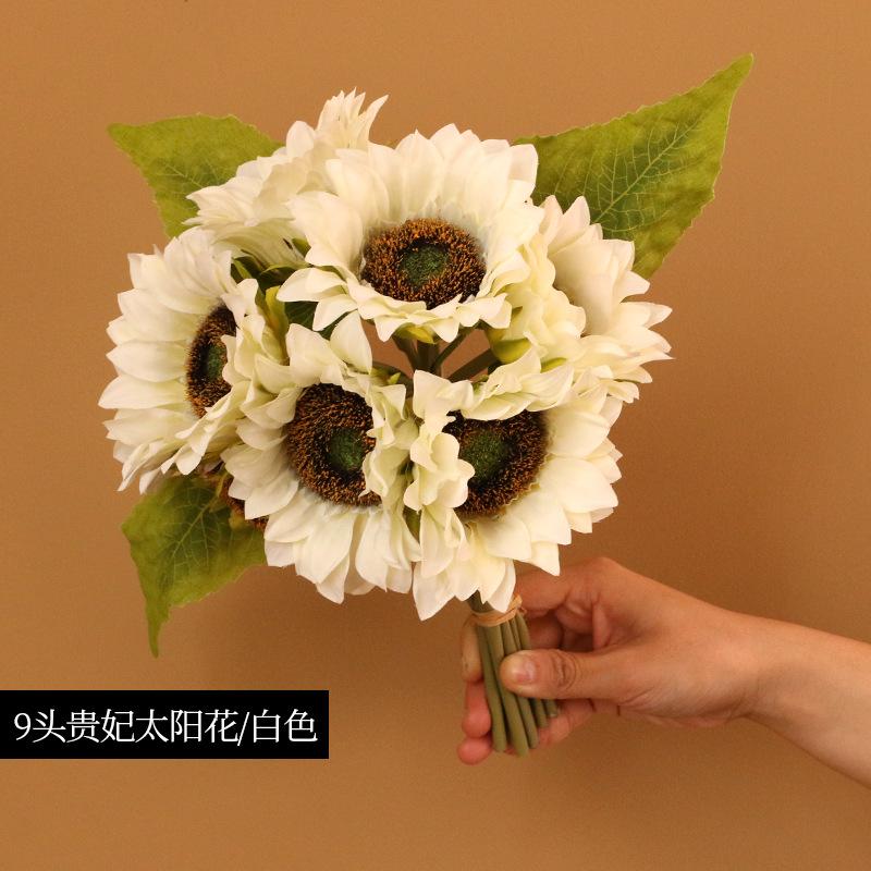 Simulation sunflower, sunflower, bunch of big sunflower wedding home decoration floor sunflower