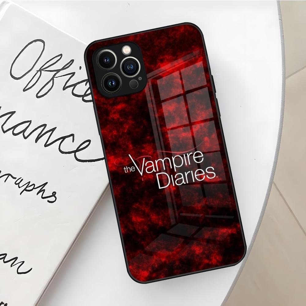 The Vampire Diaries Handyhülle für iPhone 16 15 14 12 11 13 Pro Max Mini X Xr Xs Se 8 Plus Glas