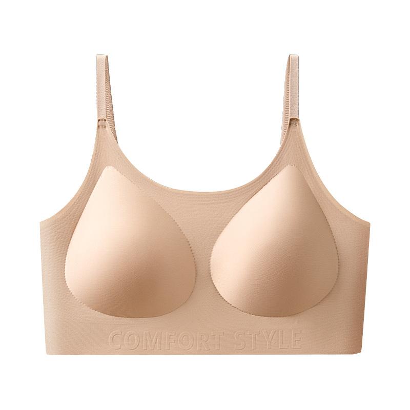 Skin Tone Seamless Wireless Bra with Adjustable Thin Straps M дубильная кора