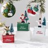 Christmas Wrought Iron Decoration Cottage Mailbox Hanging Decoration Window Display Pendant Home Decoration
