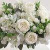 Yousheng Fake Roses Artificial Flower Bouquet Realistic Mixed Roses Peonies Dahlias with Stem for DIY Wedding Bridal Bouquet Baby Shower Home Table
