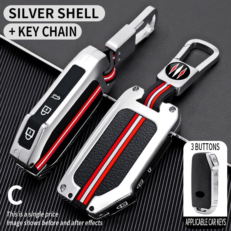 Zinc Alloy Car Key Case Shell Fob For Kia Sportage  Kia Ray Sorento Soul Telluride Cerato  K5 K8 Car Interior Accessory
