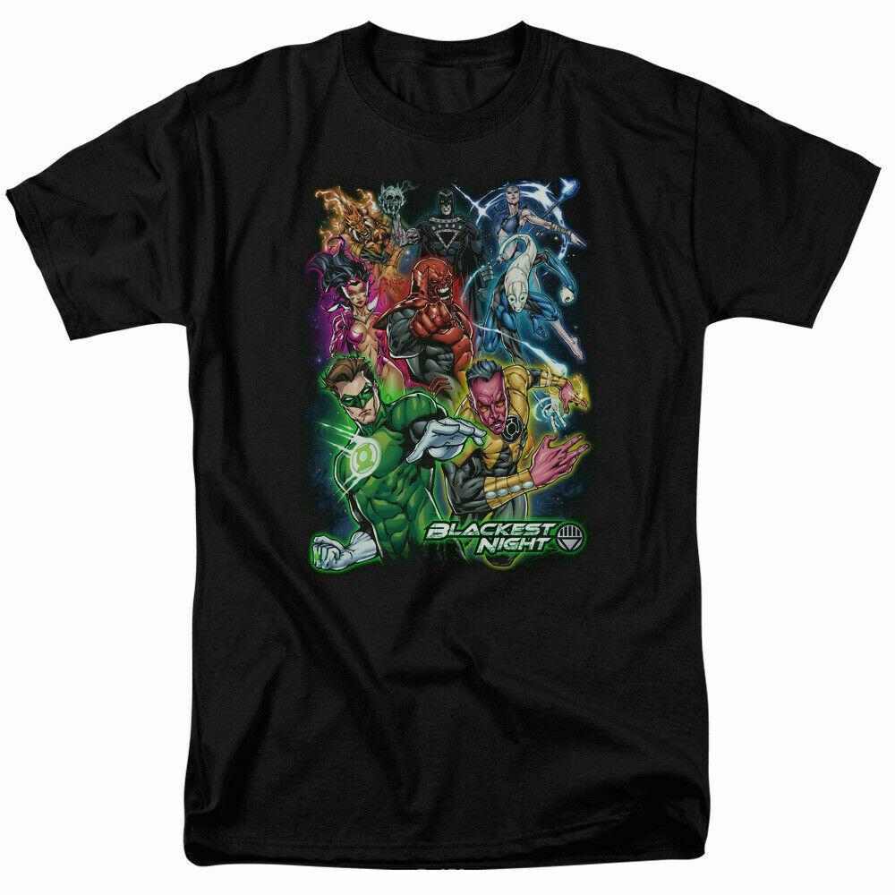 26 Green Lantern Blackest Group T Shirt Licensed Comic Book Tee Black Unisex T-Shirt M