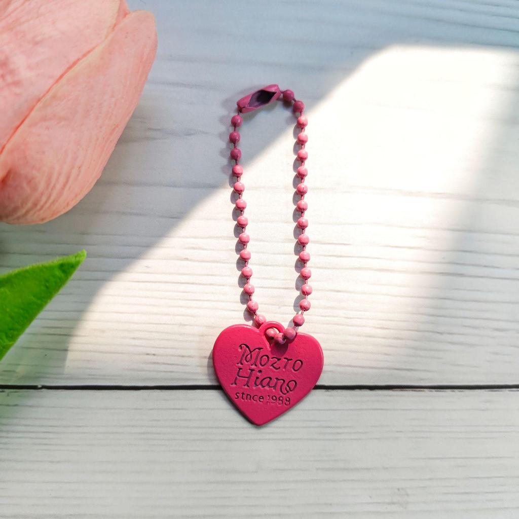 Bonbonfarbenes doppelseitiges Liebesanhänger Perlenketten Schlüsselanhänger - Kreatives DIY-Accessoire