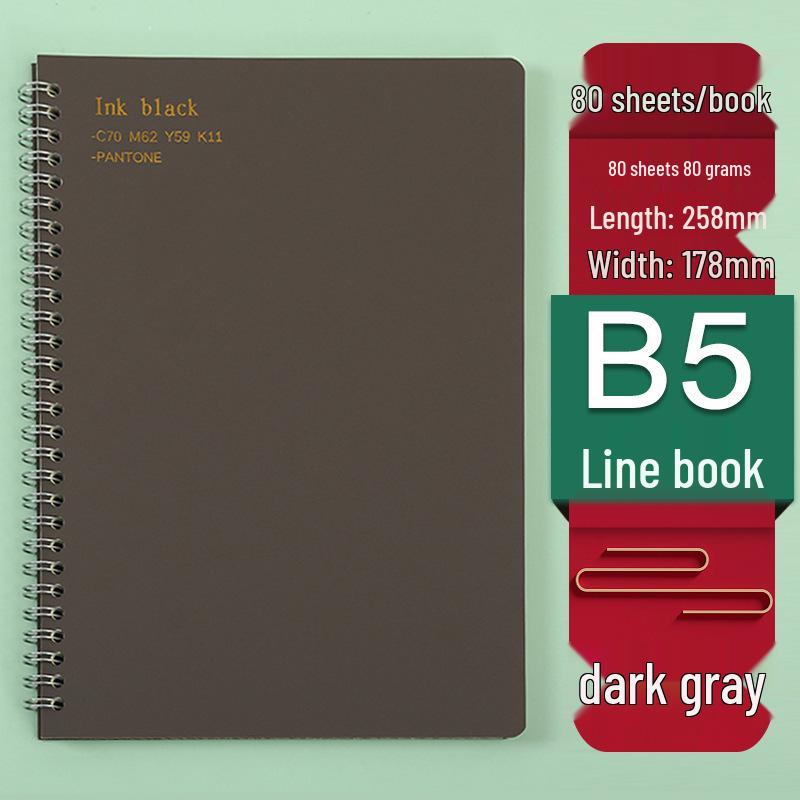 Retro Morandi A5 Spiral Notebook - Loose-Leaf Student Homework Notebook
