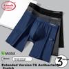 LangSha Summer Modal Antibacterial Underwear for Men, Plus Size Breathable Sports Running Anti-Chafing Boxer Briefs with Extended Length