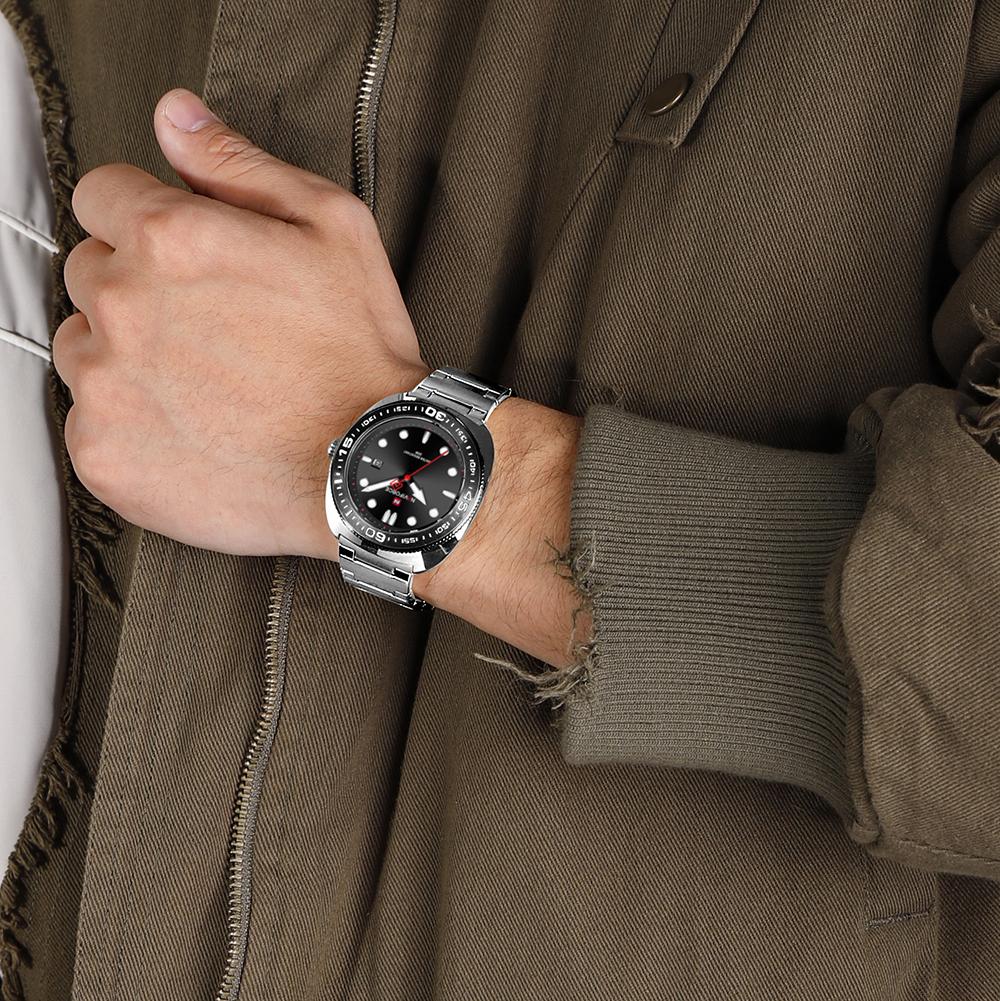 NAVIFORCE Men's Watch Quartz Calendar Luminous Pointer Stainless Steel Strap Waterproof Fashion Casual Watch NF9250