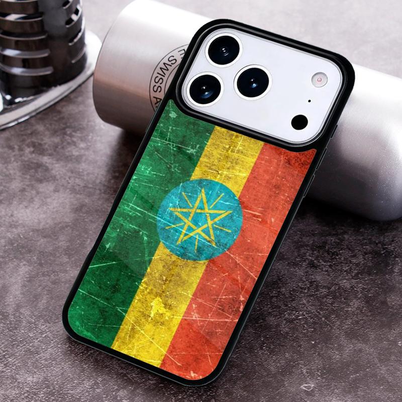 Ethiopia Flag Phone Case for iPhone 17 16 15 Pro Max Air 14 13 12 11 Plus Shockproof Cover