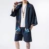 Trysimple Jinbei Short and This Summer Set Is Perfect for Fireworks and Features Include and Wave Patterns Men's Set, Haori, Samue, Cardigan, Sleeves,