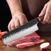 WXCOO Stainless Steel Kitchen Knife Utility Knife for Cooking Santoku Meat Cutting Hand Forged Butcher Chef Fruit BBQ Tools