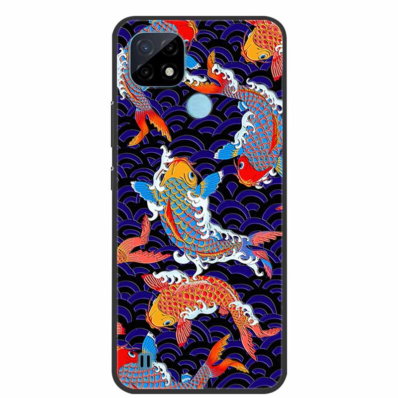 For Realme C21Y Case 3D Flower Emboss Soft Silicone Phone Case For OPPO Realme C21Y RMX3261 Capa TPU Funda Realmi C21 Y Coque