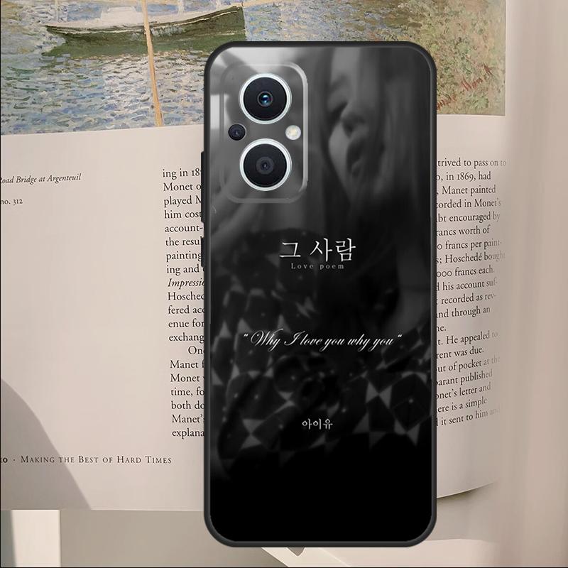 IU Lee Ji Eun Korean Star Cover For OPPO Reno 14 13 11 10 Pro 12F 11F 13F 14F 7 8 Lite OPPO Find X6 X5 X8 X9 Pro Case