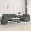VidaXL 3-piece Sofa Set with Cushions Dark Grey Fabric 3202127