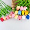 6 Pcs Artificial Tulip Flowers Real Touch Faux PU Tulip Bouquet Fake Flower Arrangement for Home Room Office Party Wedding Decoration