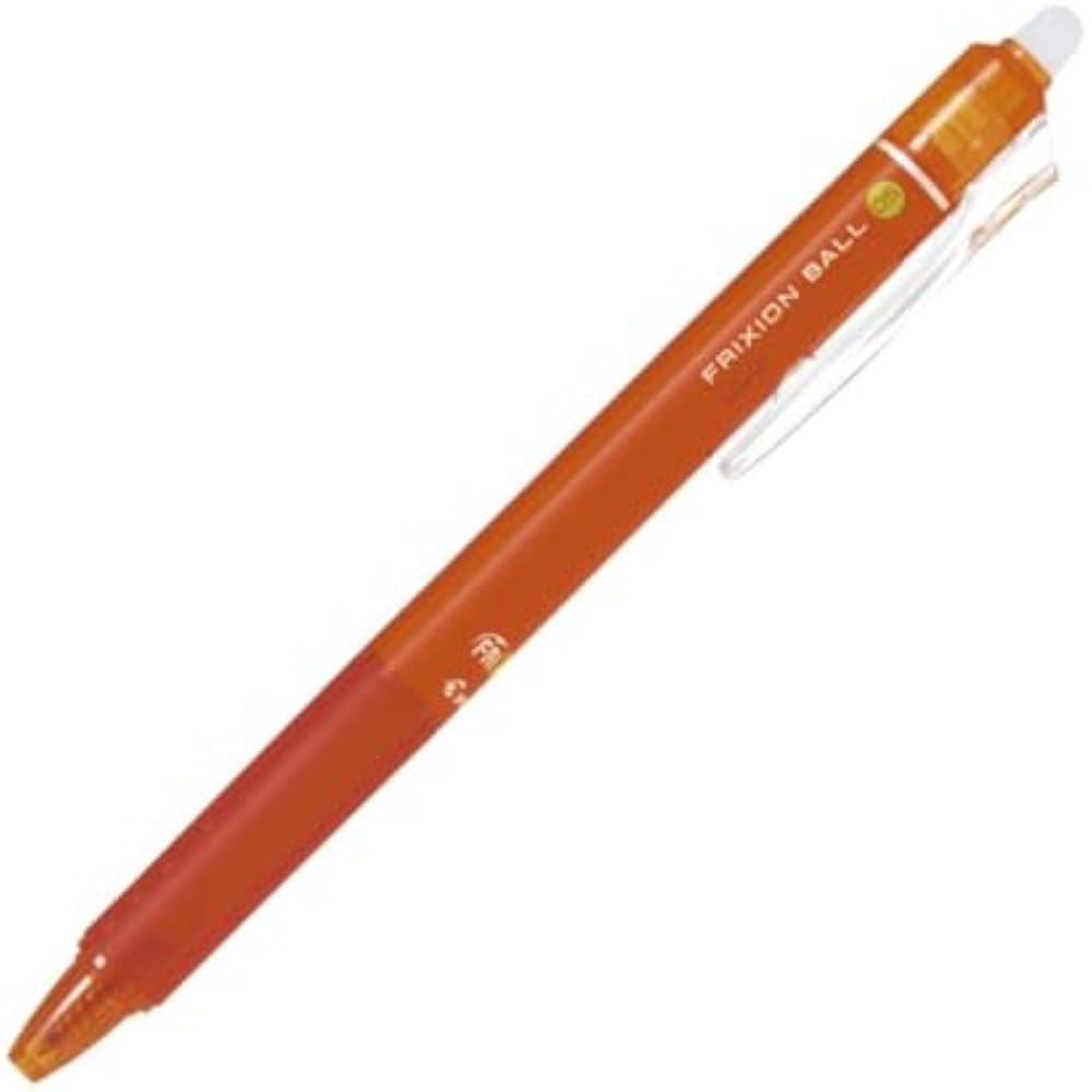 Pilot LFBK230EF10O Rubbed and Erase Ballpoint Pen, Frixion Ball Knock, 0.5, Orange, 10 Pcs