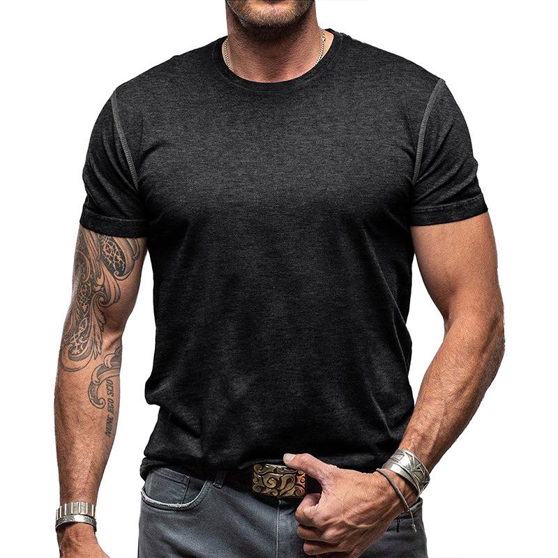 

Літня класична чоловіча однотонна футболка з круглим вирізом Tough Guy US XXL