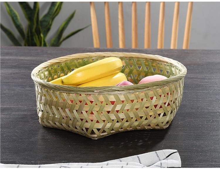 Bambus-Dämpfer: Handgefertigtes Tablett, Obstschale, Abtropfkorb und Hohlkorb