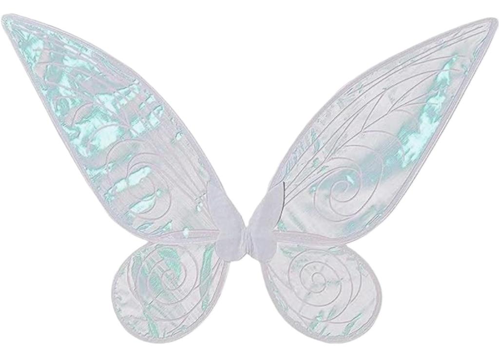 NicoLuLuna Fairy Cosplay Costume for and More Wings, Kids, Princess, Halloween, Recitals, (White)