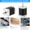 Nema 17 Schrittmotor 60mm 2A 85Ncm Drehmoment 1,8 Grad 4-Draht Bipolar Schwerlast CNC 3D-Drucker Upgrade Inklusive Kabel Halterung