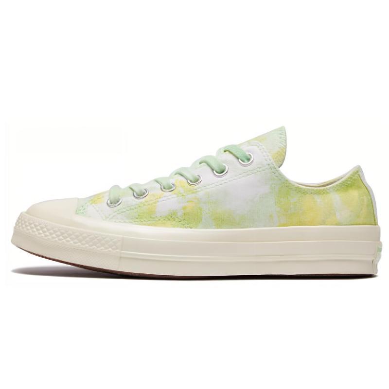 Converse 1970s Tie-dye Anti-slip and Abrasion Resistant Low-Top Canvas Women's White Green
