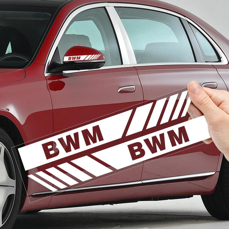 2PCS Car Rearview Mirror Decoration Sticker Emblems Styling For Bmw 3 2 5 Series E90 F10 E60 X3 F25 E46 X5 G05 F30 X5 E53 E91 M5