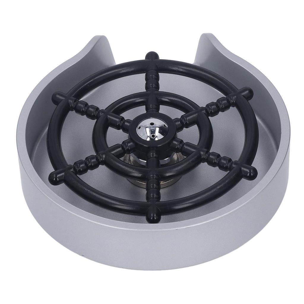 High Pressure Sink Glass Rinser Bar Automatic Cup Washer Kit with ABS Base 80cm Hose Silver
