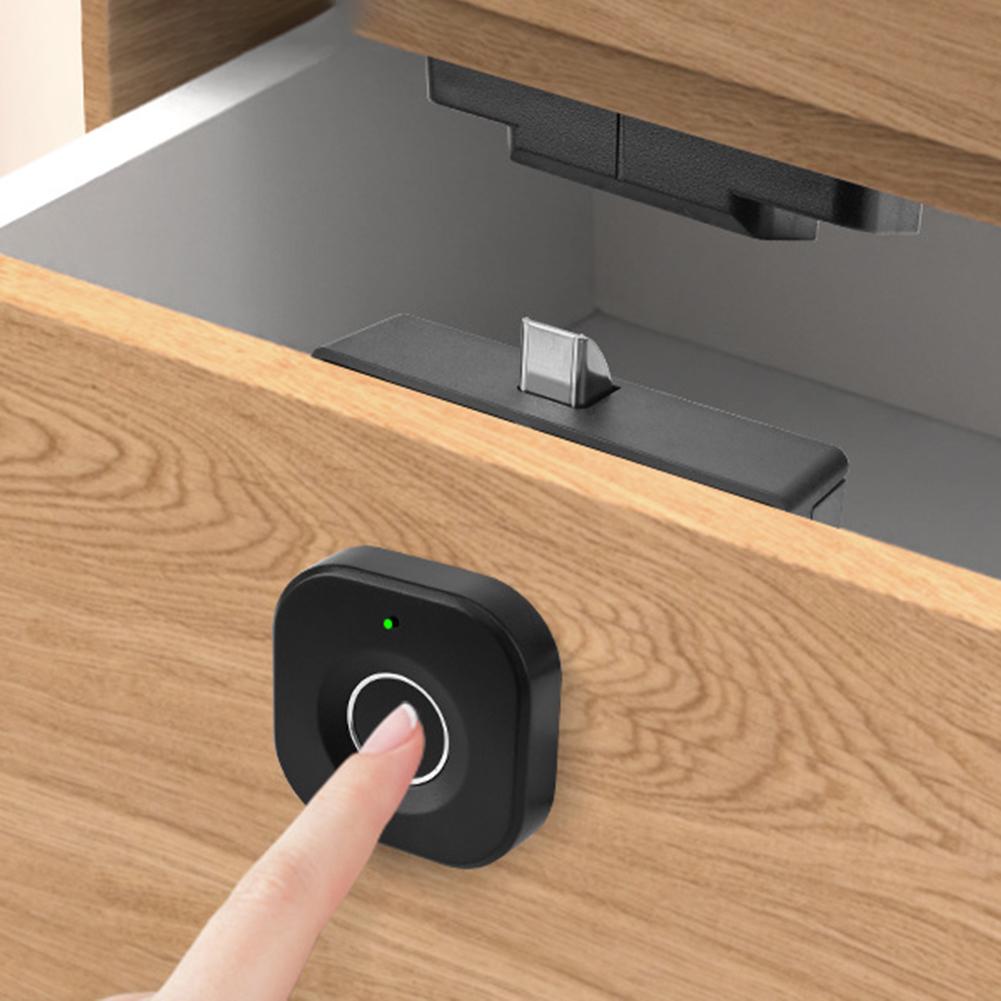 Drawer Fingerprint Lock Bedside Table Cabinet Lock Shoe Cabinet Wardrobe Smart Lock Bluet-ooth Handle-free Home Office