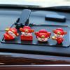 1/4Pcs God of Wealth Figurine Computer Monitor Decoration Cartoon Chinese Immortals Statue Resin Sculpture Car Dashboard Ornament