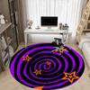 1pc Spiral Stars Office Round Area Rug, Indoor Mat Suitable ForOffice, Under Office Chairs Bedroom Living Room Home Decor T197