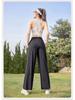 Plus Size Women's Sun Protection Nylon Draping Pants - Spring/Summer Casual Straight-Leg Slimming Wide-Leg Ice Silk.