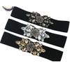Korean Style Women Waistband Wide Rhinestone Waist Belt Simple Elastic Cummerbunds Overcoat