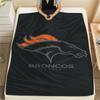 Denver Broncos Flanelldecke mit Aufdruck, Hohe Qualität, Bequem für alle Jahreszeiten, Heimdekoration, Wärme und Komfort, Perfekt für Weihnachtsgeschenke