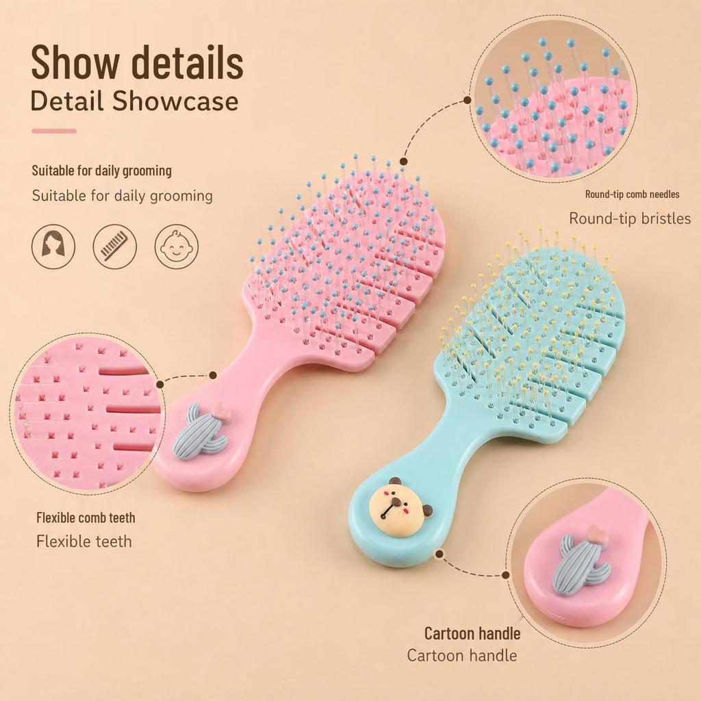 Creative Cartoon Rib Comb: Cute Child's Massage & Styling Hair Comb - Ideal Gift for Kids
