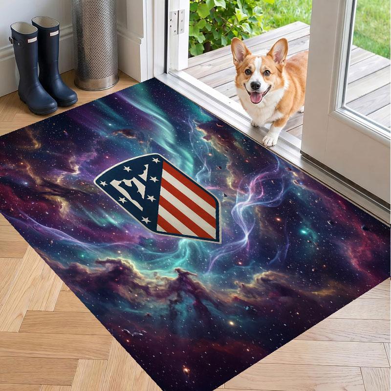 Soft Floor Carpet Atletico Madrid Pattern Area Rug Decorative Mat For Home Room Decoration