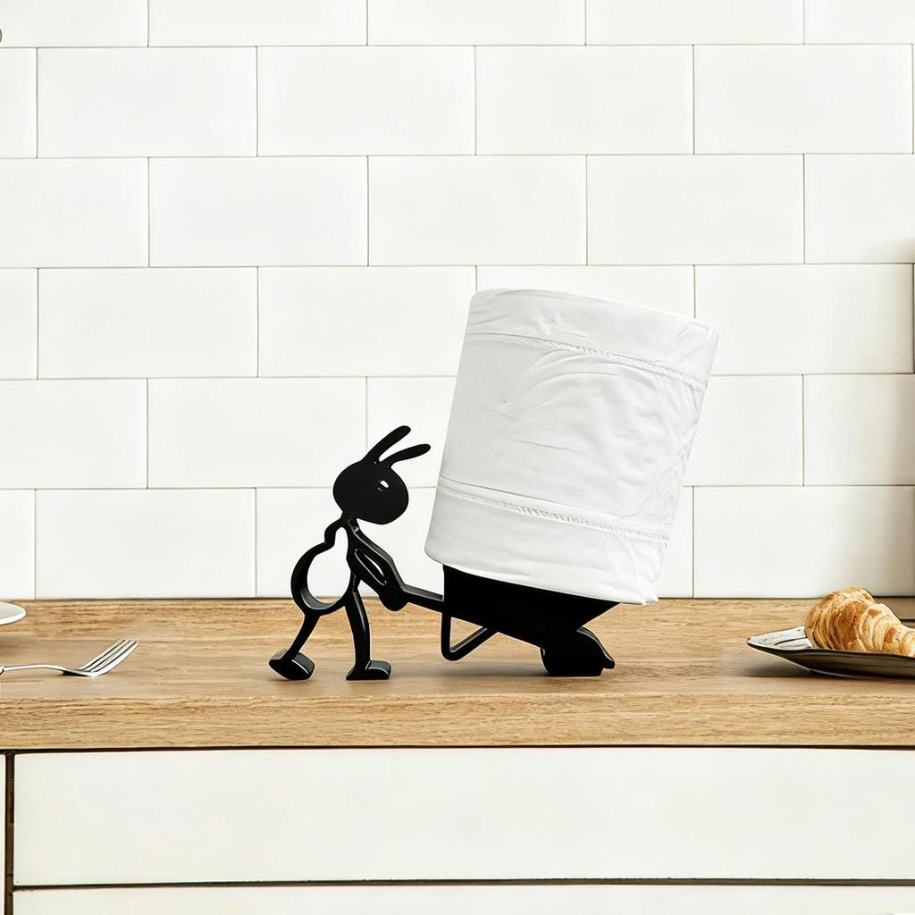 Black Toilet Paper Holder Cute Ant Shaped Napkin Dispenser Bathroom Toilet Paper Holder for Bathroom Kitchen RV Camping Travel