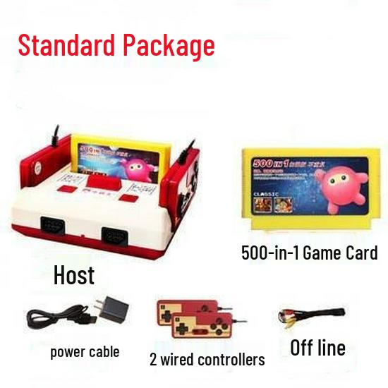 D99 Little Tyrant Red and White Nostalgic Dual Handle FC TV Game Console