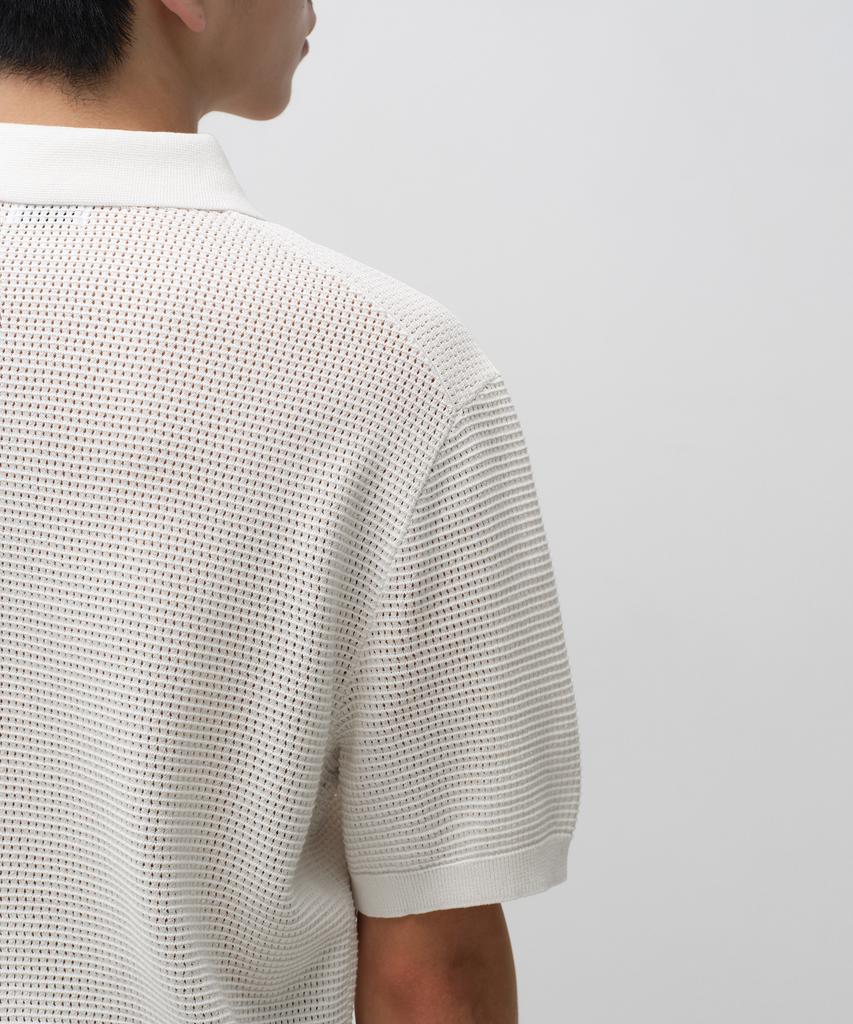 MUSINSA STANDARD Crochet Knitted Polo Shirt [Ivory]